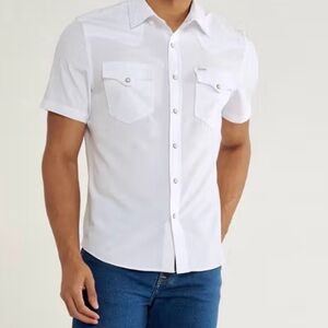 Tecovas White Casual Button Down Shirt